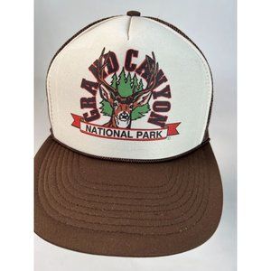 Cameo Grand Canyon Vintage Trucker Cap Mesh Back OS Adjustable Brown Polyester